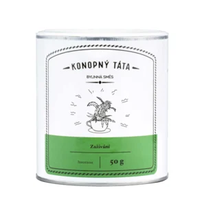 Opakowanie ziołowej herbaty Konopný Táta wspomagająca trawienie